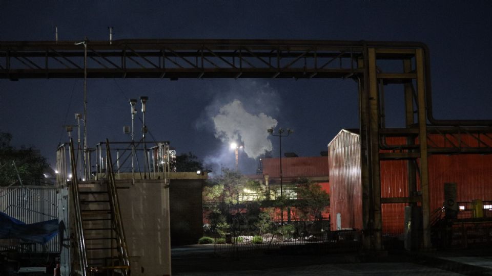 Emisiones de Ternium en su planta en San Nicolás.