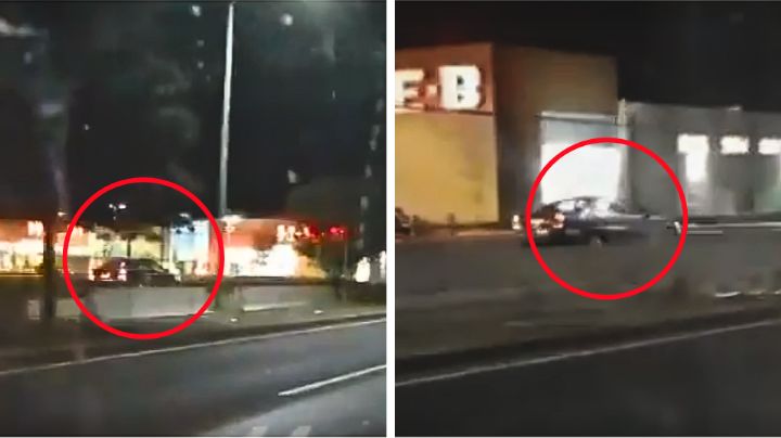 Captan a automovilista circulando en contra en la Carretera Nacional, en Monterrey