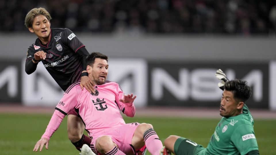 Lionel Messi, jugador del Inter Miami, en una acción de juego en el amistoso ante el Vissel Kobe