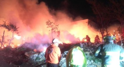 Incendio consume 8 tejabanes y deja a mujer con quemaduras en Santa Catarina