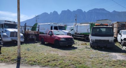 Municipio de Monterrey abandona camiones y genera foco de insalubridad