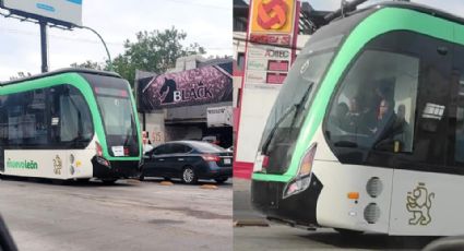 ¿Lo viste? Tren eléctrico sale a ‘pasear’ por calles de Monterrey