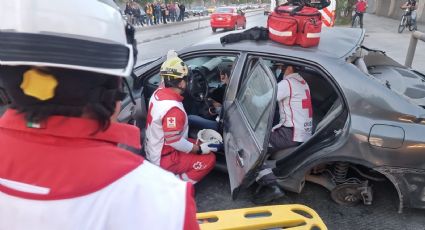 Choque con unidad de Ecovía deja cinco lesionados en la Av. Ruiz Cortines