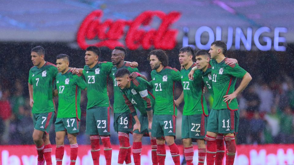 Jugadores de Mexico durante el partido de vuelta de los cuartos de final de La Liga de Naciones de la CONCACAF