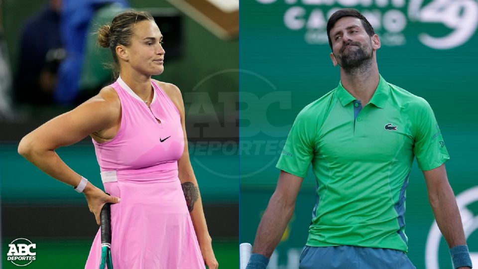 Aryna Sabalenka y Novak Djokovic, figuras de la WTA y de la ATP respectivamente