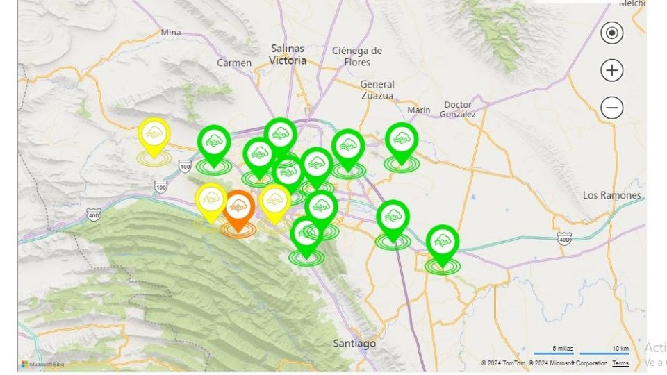 Calidad del aire en la zona metropolitana de Monterrey