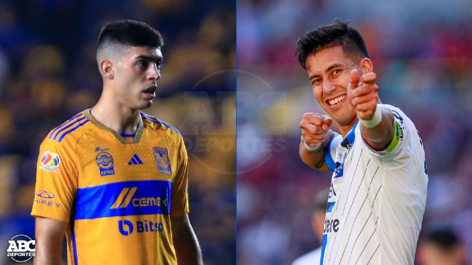 Juan Brunetta y Maxi Meza, referentes de Tigres y Rayados respectivamente.