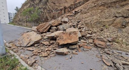 Rocas de Cerro del Chupón se desprenden y afectan vialidad en Monterrey