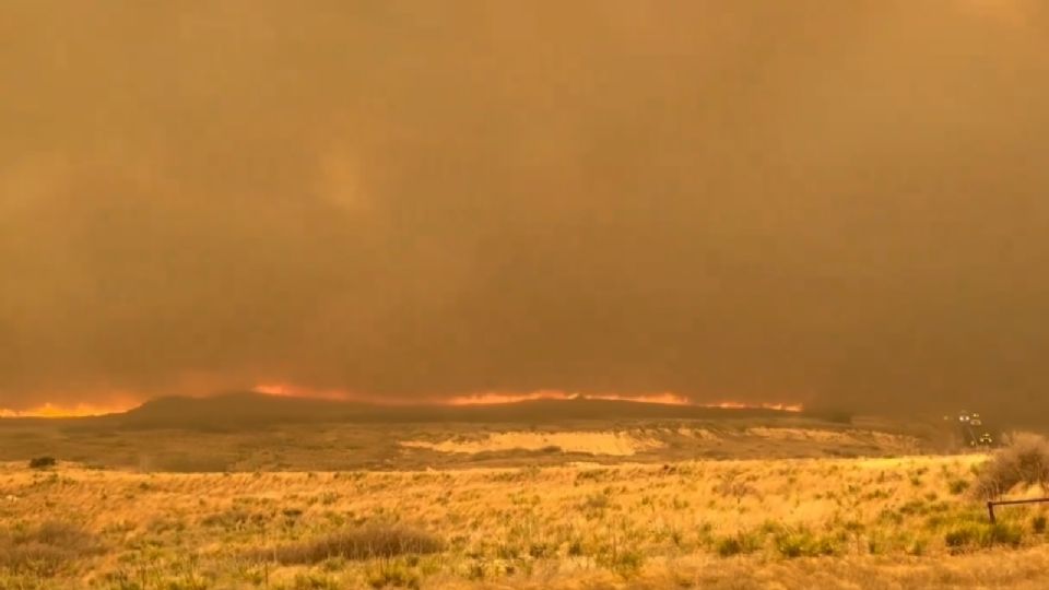 Incendio forestal en Texas.