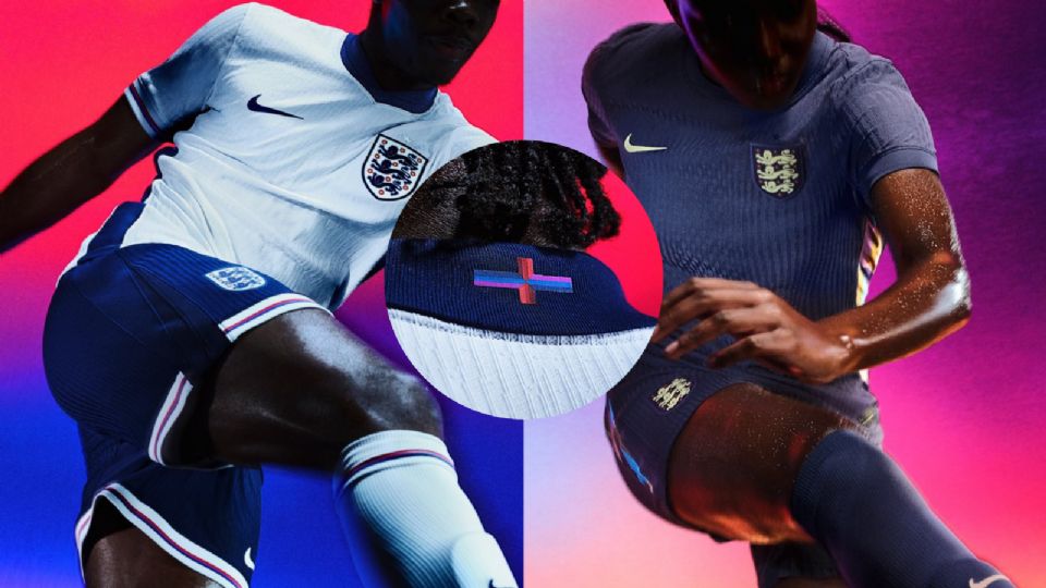 Nike ha rediseñado la bandera inglesa para la nueva camiseta de la selección que disputará la Eurocopa.