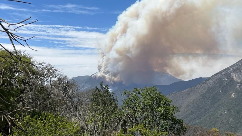 Incendio forestal en Zaragoza, Nuevo León.