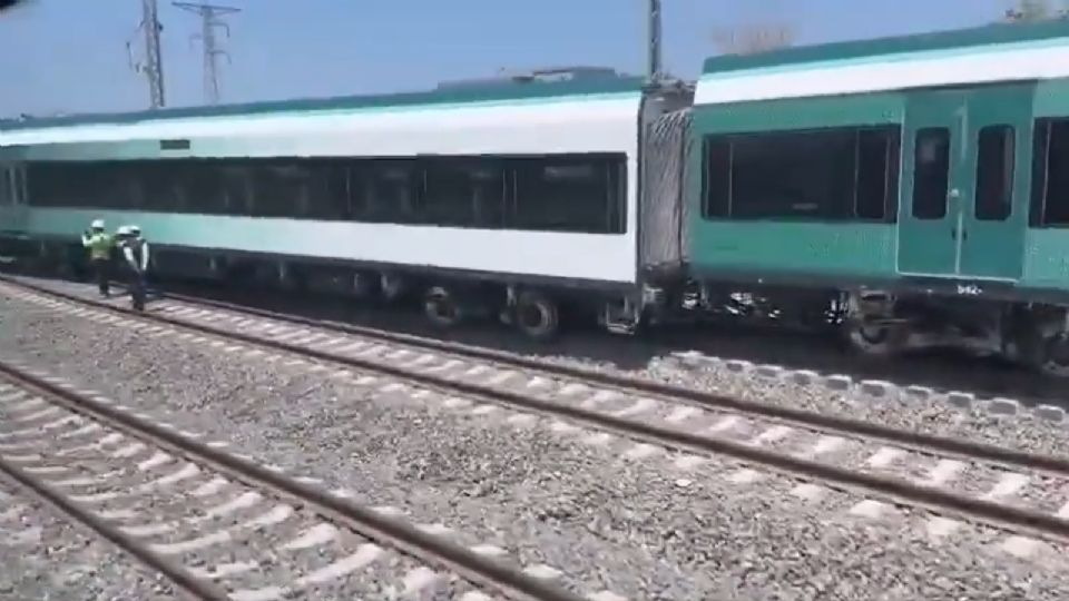 Se descarrila el vagón del tren D006 del Tren Maya en la estación Tixkokob, Yucatán.