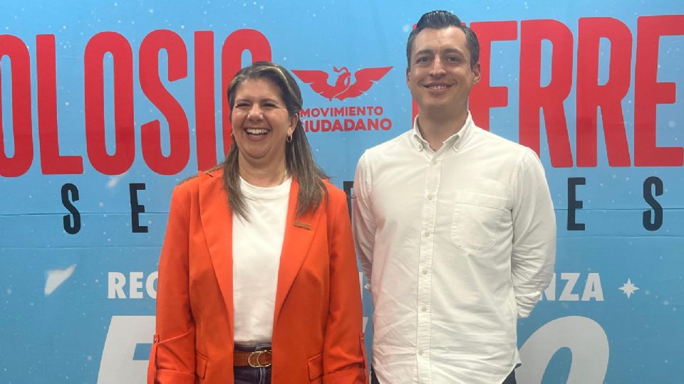 Luis Donaldo Colosio y Martha Herrera, candidatos de MC al Senado de la República.