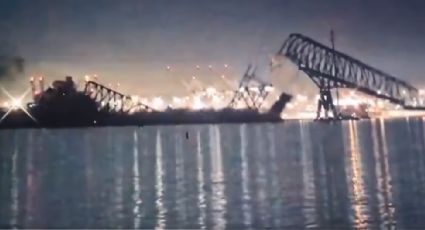 Video: Barco golpea puente en Baltimore y lo derrumba; hay 7 desaparecidos