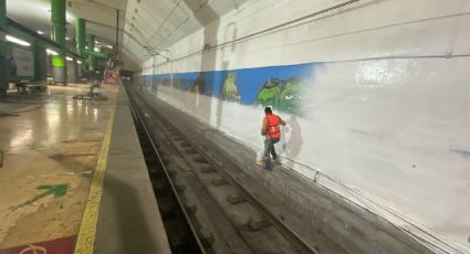 Borran mural de estación Cuauhtémoc; usuarios dan ideas y Metrorrey los ‘trolea’