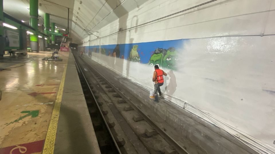 Mural de la estación Cuauhtémoc fue borrado | Facebook / Metrorrey