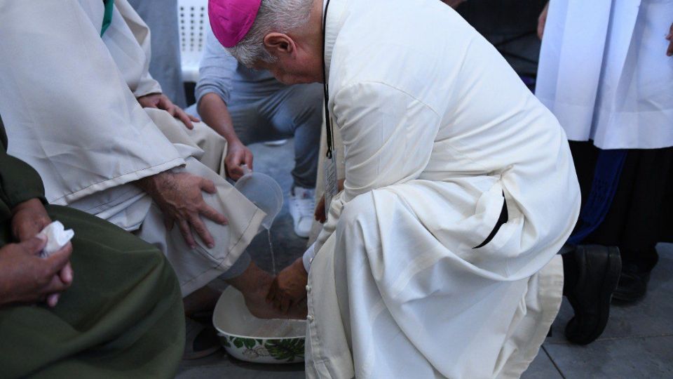 Arzobispo de Monterrey, Rogelio Cabrera López, presidió la Santa Misa durante la celebración del Jueves Santo.