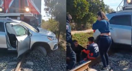 Madre e hijo son embestidos por el tren en Culiacán; quisieron ganarle el paso