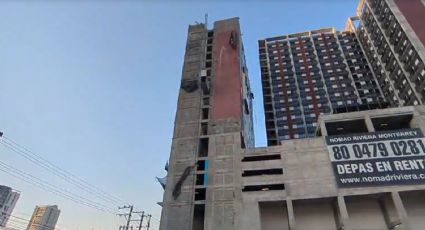 Muere albañil al caer de un andamio colgante en construcción del centro de Monterrey