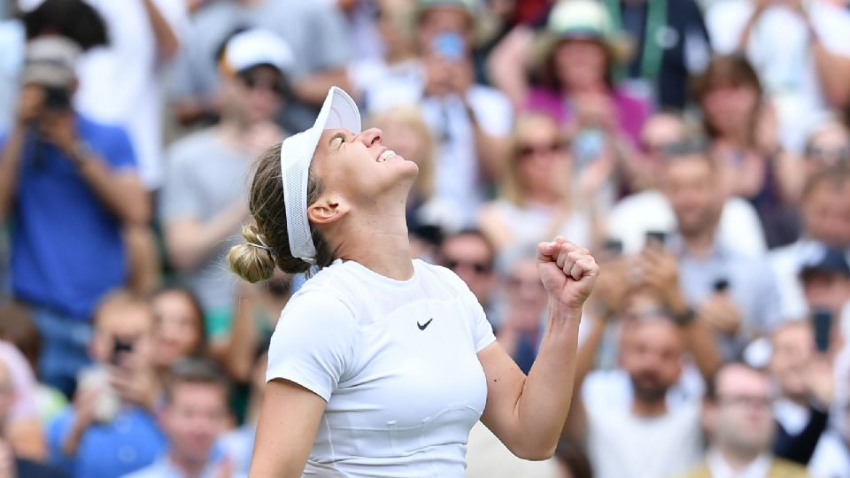 Simona Halep en su última participación en Wimbledon en el 2022