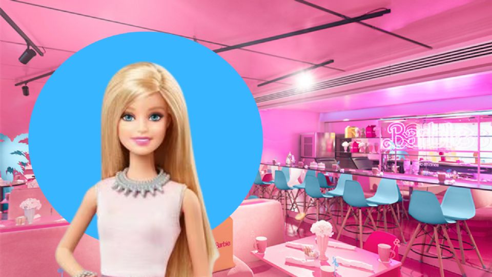 Representación de restaurante de Barbie.