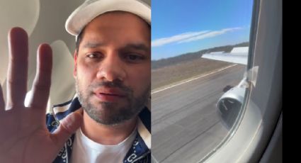 Video: Falla avión que trasladaba a  ‘Mi Banda el Mexicano’ y aterriza de emergencia