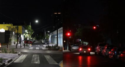 Corredores verdes, bien iluminados; calles aledañas siguen a oscuras