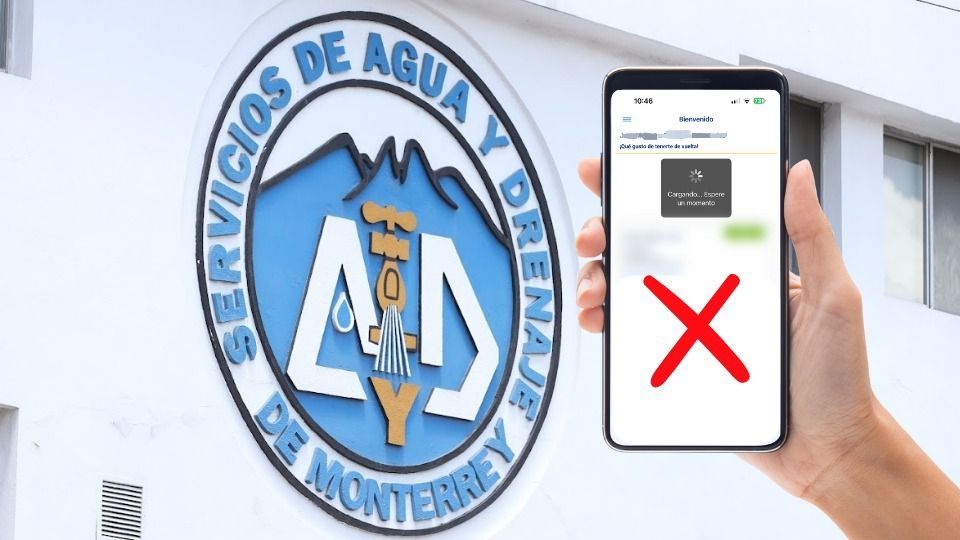 Fallas en app de Agua y Drenaje de Monterrey.