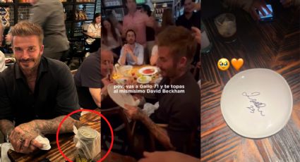 Beckham queda encantado con salsa de chile piquín y da autógrafos en restaurante de San Pedro