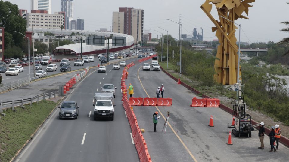 Obra de construcción de la Línea 4 del Metro.