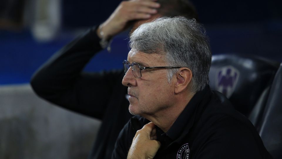 Gerardo Martino, director técnico del Inter Miami, durante el juego ante Rayados