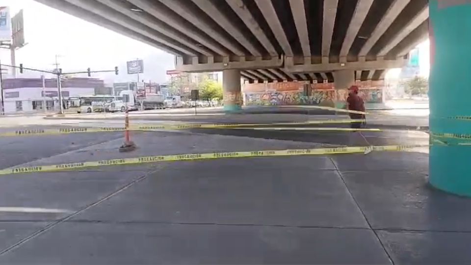 Cierre vial en el puente.