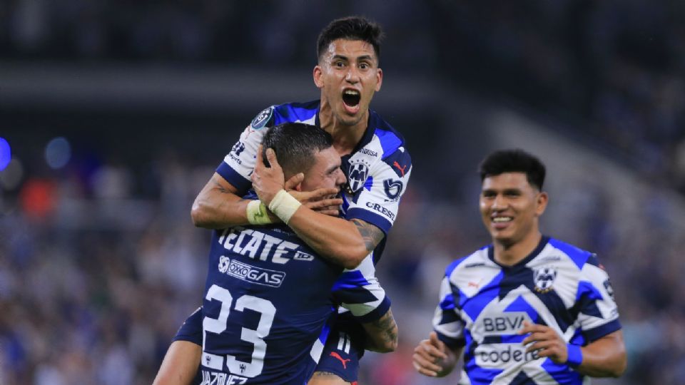 Maxi Meza celebrando un gol en la Concachampions.