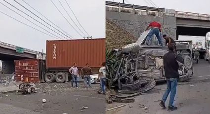 Choque múltiple deja 6 lesionados en la carretera a Laredo