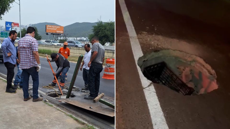 Reparan registro sin tapa en avenida Lázaro Cárdenas