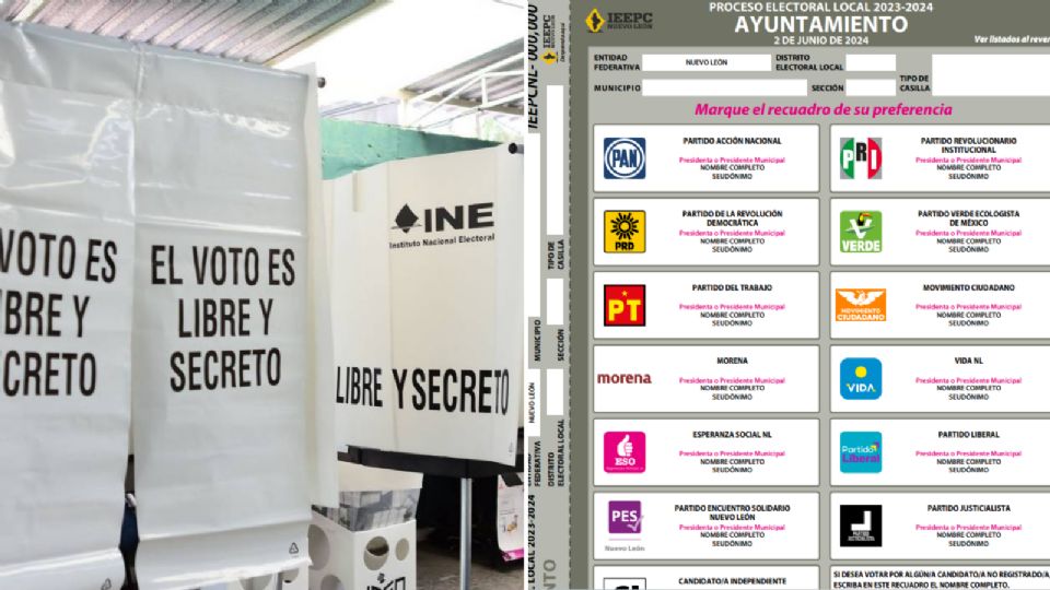 Uno de los diseños aprobados por el Instituto Estatal Electoral y de Participación Ciudadana de Nuevo León.