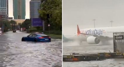 Fuertes lluvias inundan calles y aeropuertos en Dubái