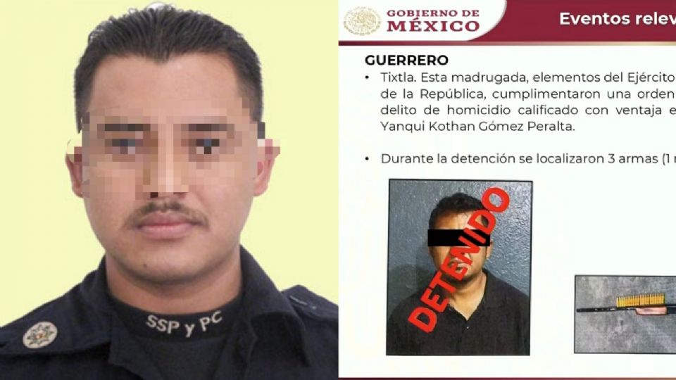 David 'N', expolicía y presunto asesino del normalista de Ayotzinapa, Yanqui Kothan Gómez Peralta.