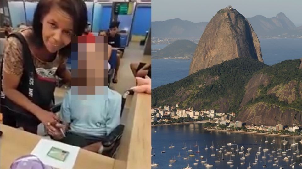 Mujer lleva a su tío muerto a un banco en Brasil.