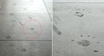 ¿Fantasmas? Captan misteriosas huellas en plaza comercial de San Nicolás