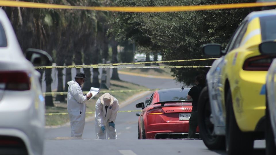 Acordonamiento tras crimen en Monterrey