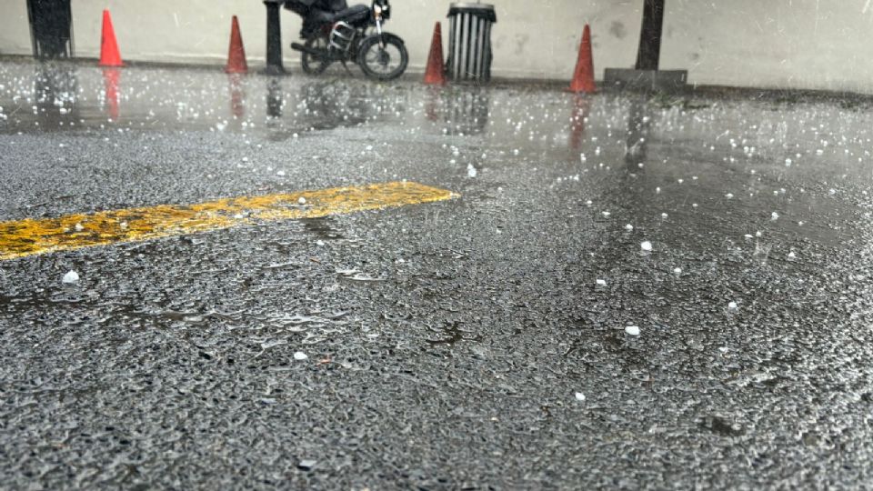 Granizo en Monterrey.