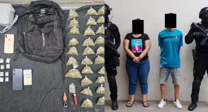 Arrestan a pareja con dosis de drogas en el norte de Monterrey