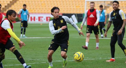 Tigres: Diego Lainez ya vio trabajo grupal; Reyes trotó en cancha