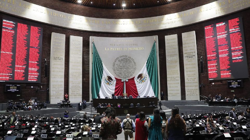 Fotografía de la Cámara de Diputados de una sesión ordinaria en la Ciudad de México.