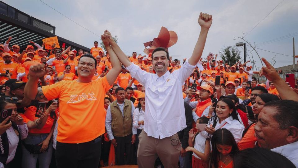 Jorge Álvarez Máynez en campaña electoral