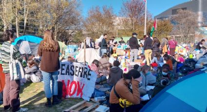 Detienen a 100 protestantes propalestinos en la Universidad de Boston, EU