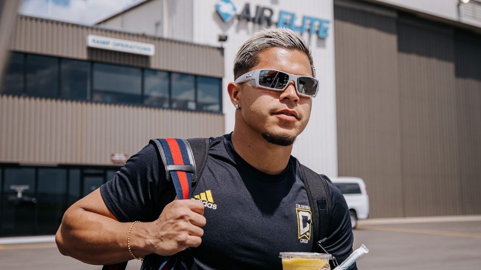 Columbus Crew llegó este lunes a la ciudad para el partido de vuelta de la Semifinal.