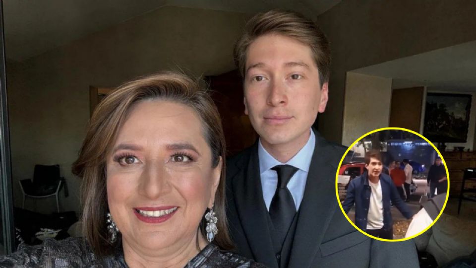 Xóchitl Gálvez y su hijo Juan Pablo Sánchez.