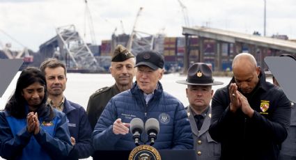 Biden visita el puente de Baltimore y promete todo su empeño en reconstrucción